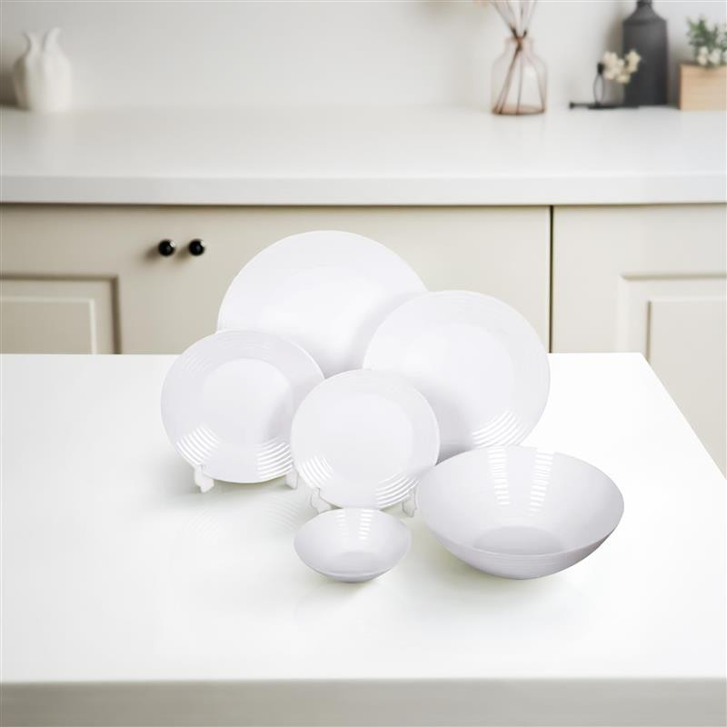 سرویس غذا خوری 26 پارچه گلدن اوپال مدل هارنا سفید